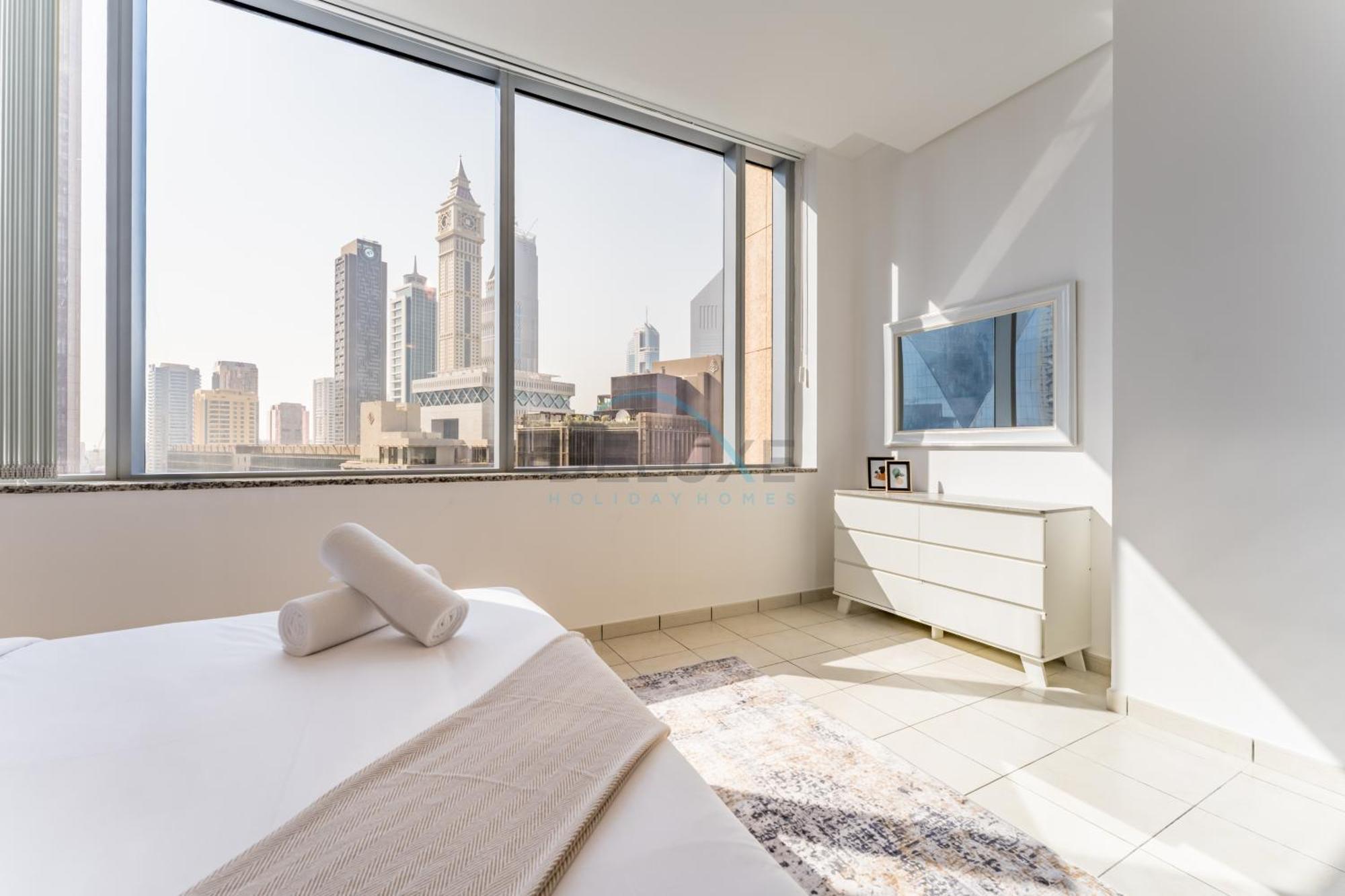 Apartment Fully Furnished 2br, Few Mins From Emirates Towers, Burj Khalifa With Views, Sky Gardens, Difc By Deluxe Homes