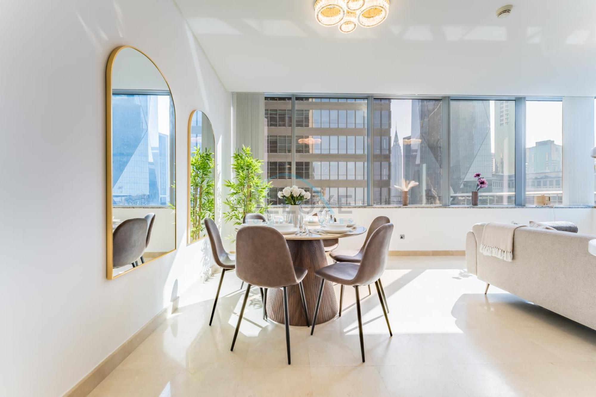 Fully Furnished 2br, Few Mins From Emirates Towers, Burj Khalifa With Views, Sky Gardens, Difc By Deluxe Homes *